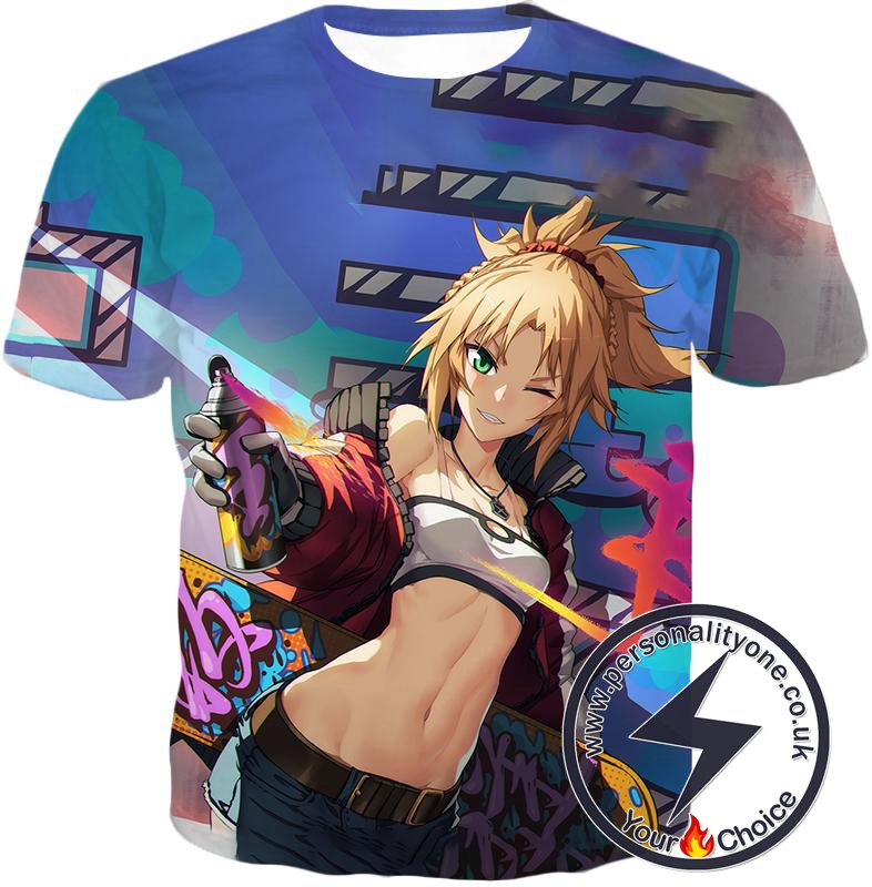 Fate Stay Night Fate Hot Female Saber Modern Theme Promo T-Shirt