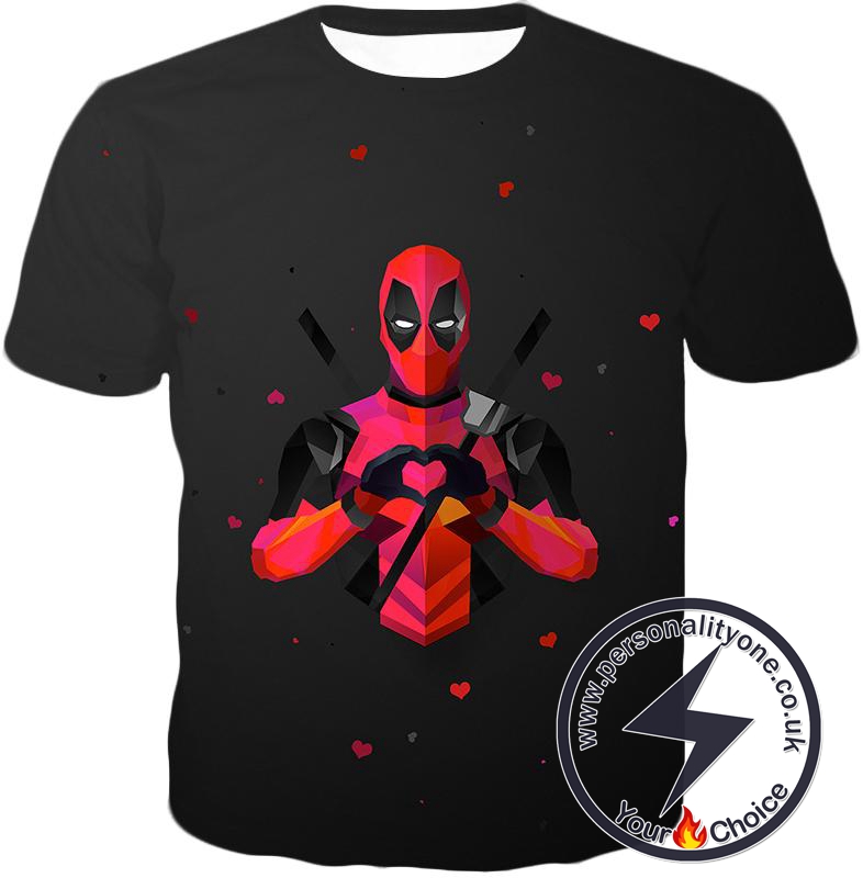 I Heart Deadpool Promo Cool Black T-Shirt