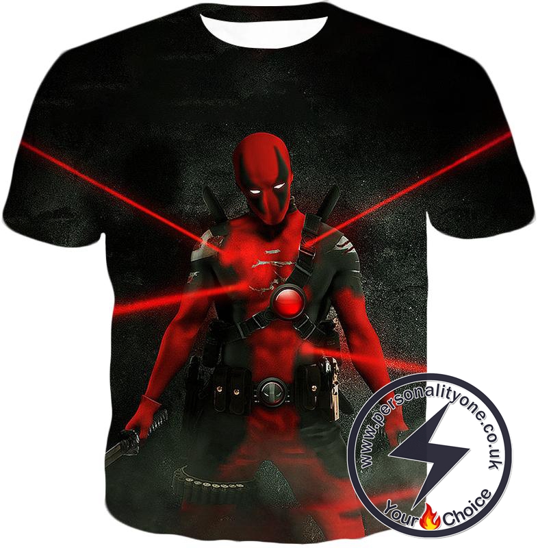 Indestructible Mutant Weapon X Project Deadpool Action Black T-Shirt