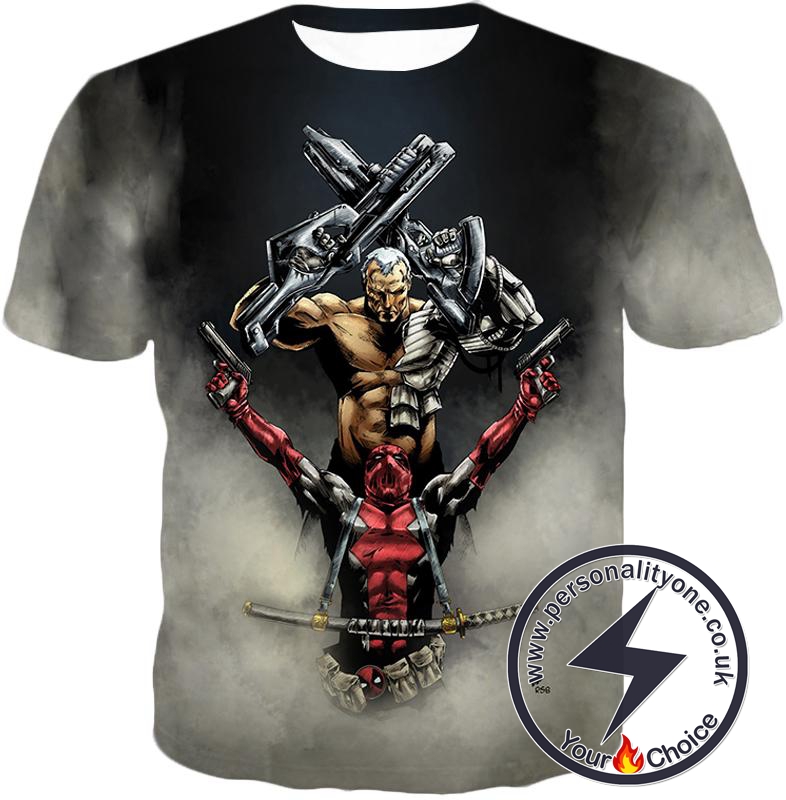 Marvel Mutants Deadpool Vs Cable Amazing T-Shirt