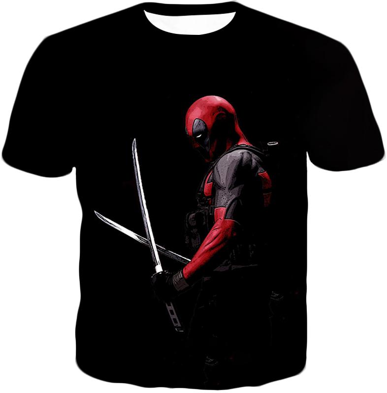 Marvel’s Ultimate Mercenary Deadpool Cool Black T-Shirt