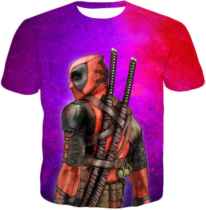 Marvel’s X-Force Mutant Deadpool Psychedelic Print T-Shirt