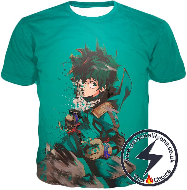 My Hero Academia Awesome Hero Izuki Midoriya Green Fan T-Shirt