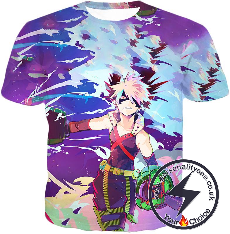 My Hero Academia Cool Explosive Hero Bakugo Action T-Shirt