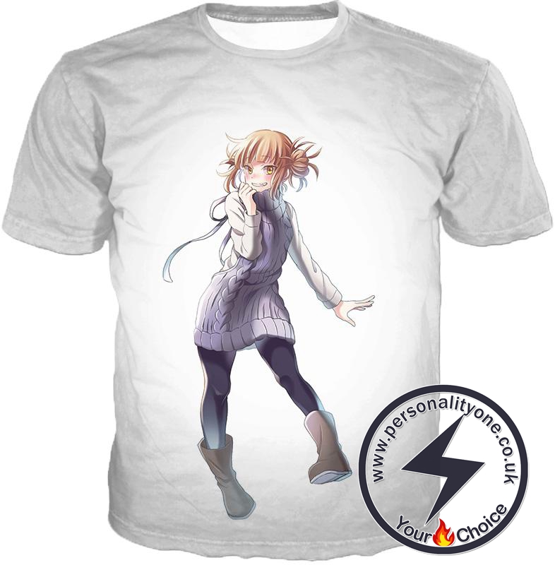 My Hero Academia Cute Villain Himiko Toga White T-Shirt