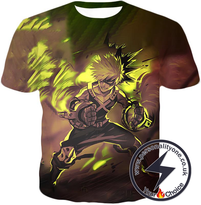 My Hero Academia Explosive Hero Katsuki Bakugo Action T-Shirt