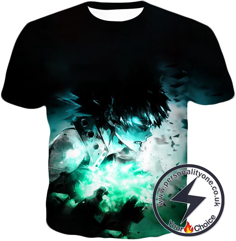 My Hero Academia Furious Katsuki Bakugo Action Black T-Shirt