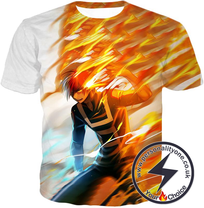 My Hero Academia Half-Cold Half-Hot Quirk Hero Shoto Todoroki T-Shirt