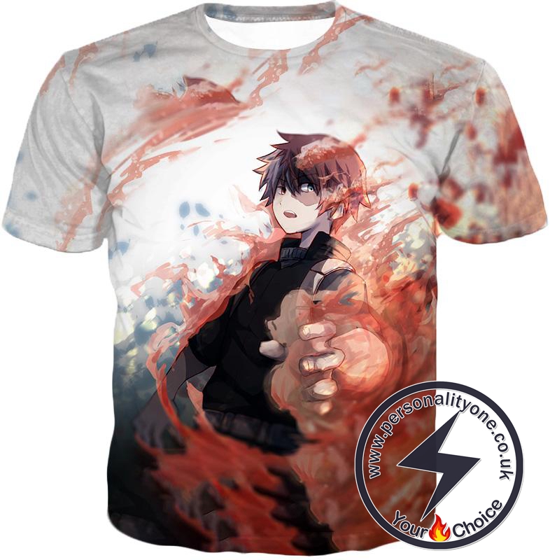 My Hero Academia Ice and Fire Shoto Todoroki Action T-Shirt