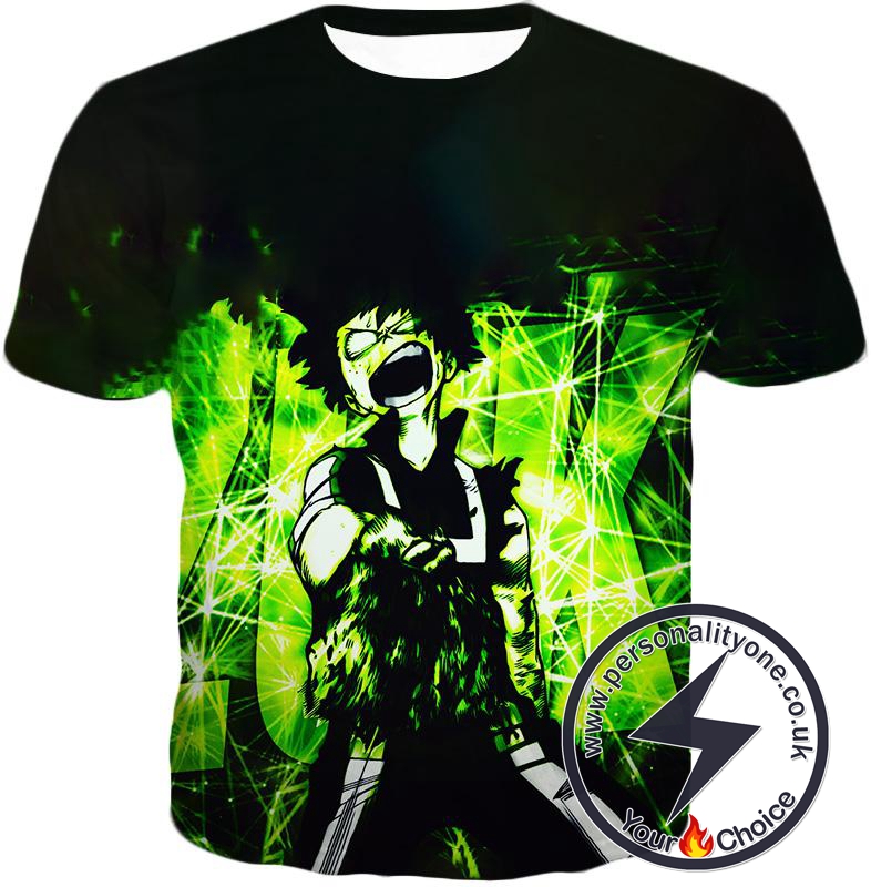 My Hero Academia Izuki Midoriya AKA Deku Action Black T-Shirt