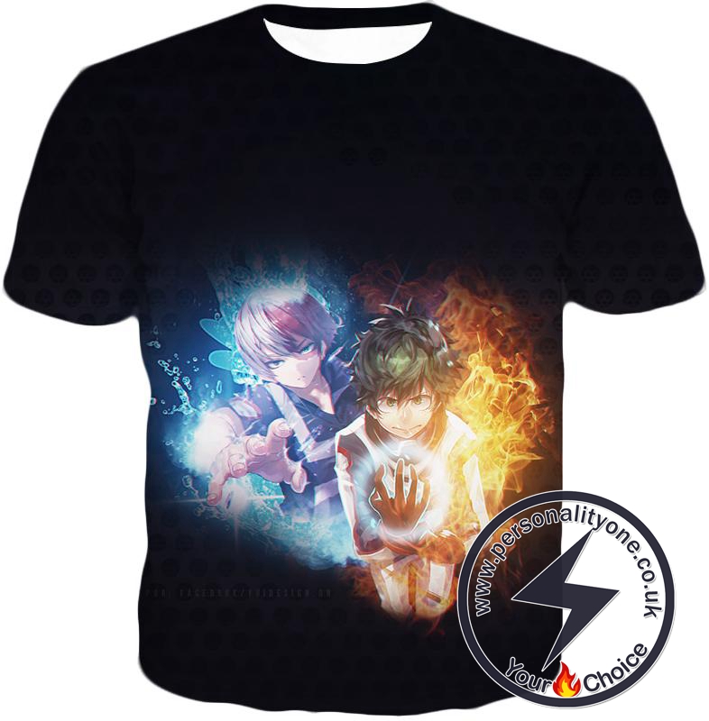 My Hero Academia Izuki and Shoto My Hero Academia Black Promo T-Shirt