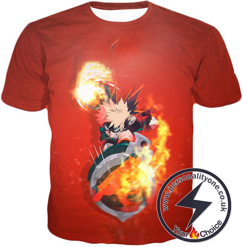 My Hero Academia Katsuki Bakugo Explosion Red T-Shirt