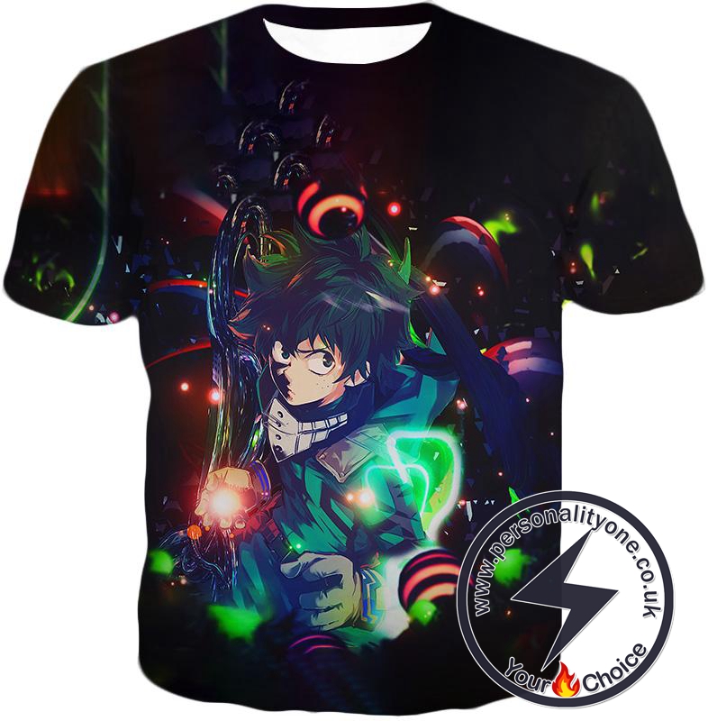 My Hero Academia Powerful Izuki Midoriya Fan Black T-Shirt