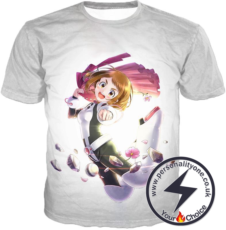 My Hero Academia Zero Gravity Ochaco Uraraka Fan White T-Shirt