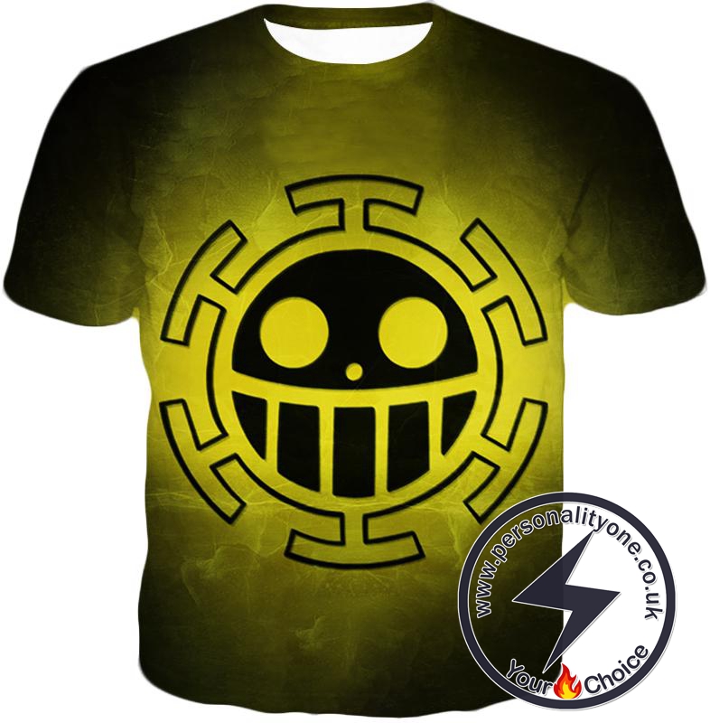 One Piece Amazing Pirate Crew Heart Pirates Cool Flag Logo T-Shirt