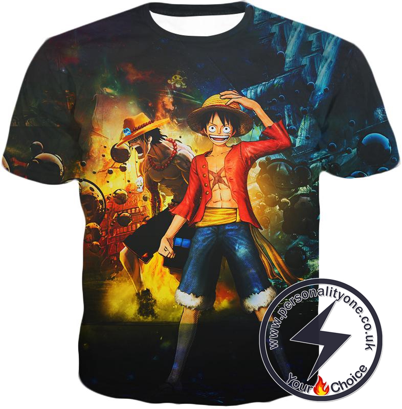 One Piece Awesome Brothers Luffy and Ace Best Bond Cool T-Shirt