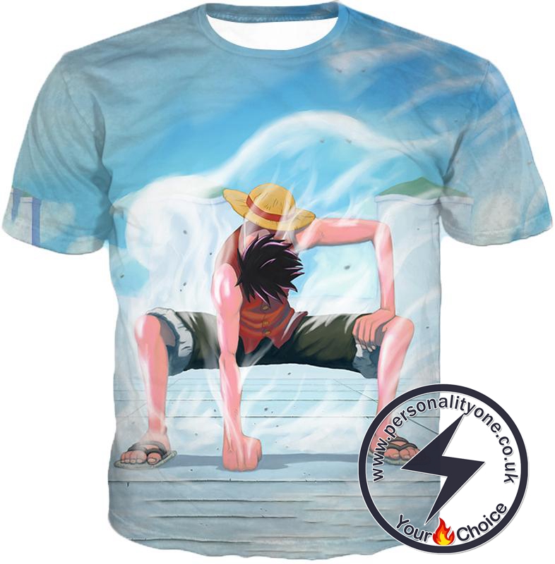 One Piece Cool Monkey D Luffy Second Gear Action T-Shirt