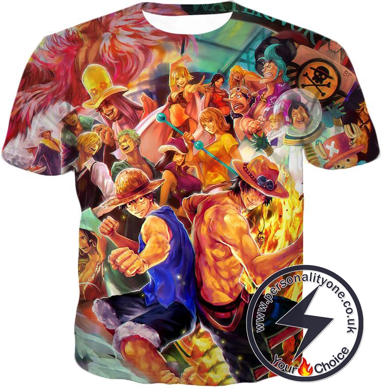 One Piece Cool One Piece All Favourite Characters Awesome T-Shirt