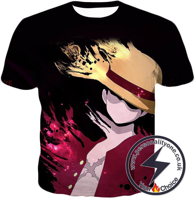 One Piece Super Cool Pirate Captain Straw Hat Luffy Cool Black T-Shirt