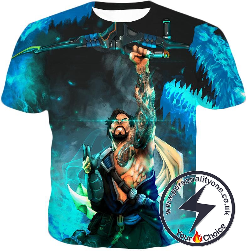 Overwatch Bow Arrow Specialist Fighter Hanzo T-Shirt