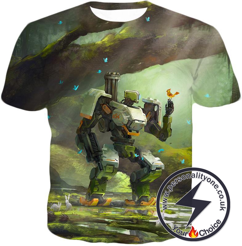 Overwatch Curious Robot Bastion T-Shirt