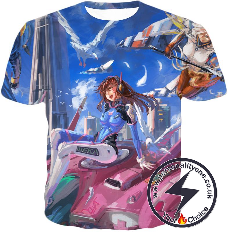 Overwatch D.Va Tank Support Hero T-Shirt