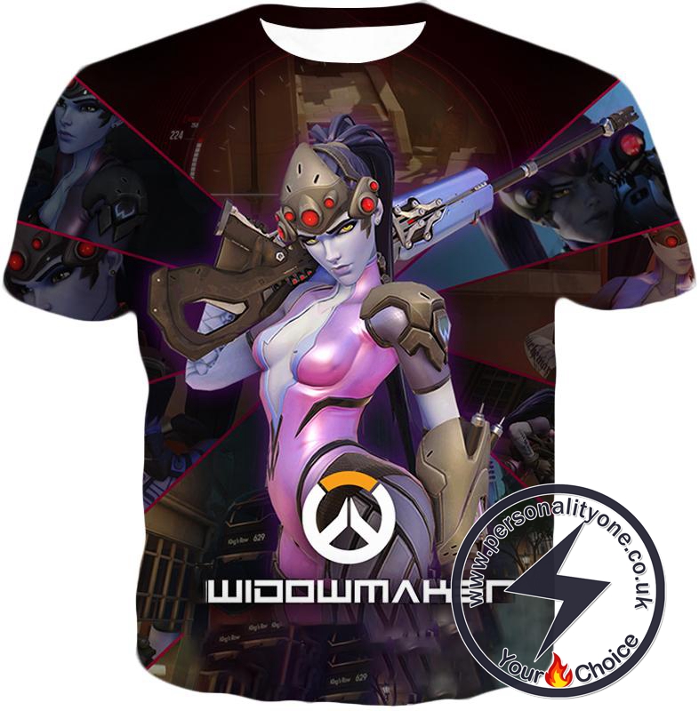 Overwatch Deadly Assassin Widowmaker Action Overwatch Promo T-Shirt