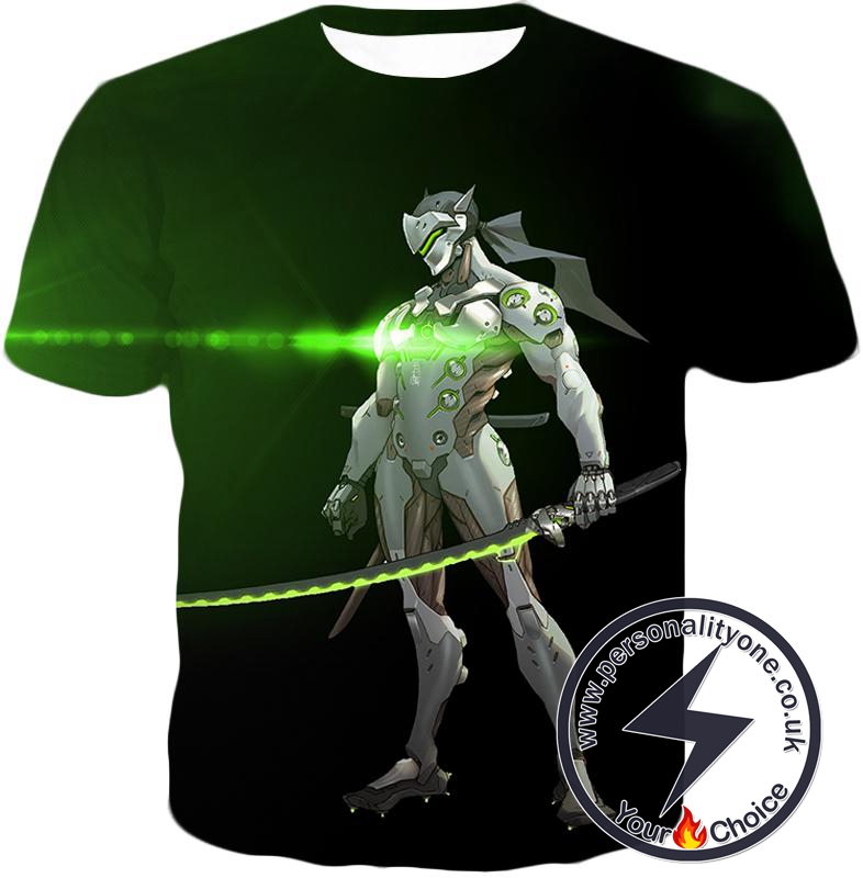 Overwatch Favourite Overwatch Hero Cyborg Samurai Genji Cool Black T-Shirt