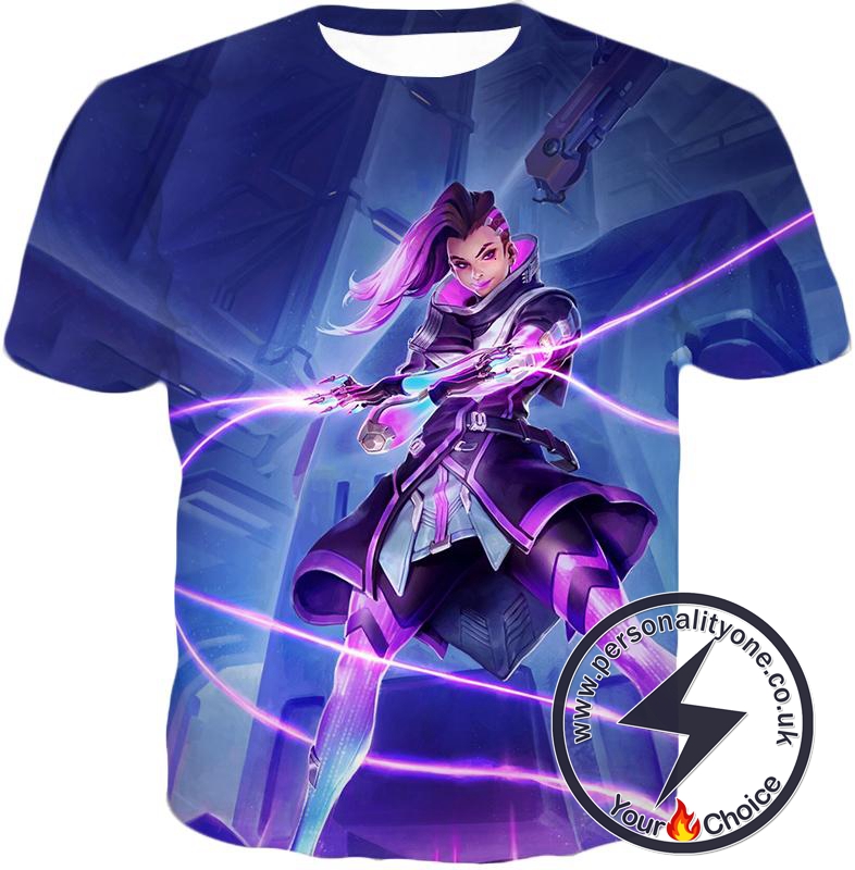 Overwatch Purple Offense Hero Sombra T-Shirt