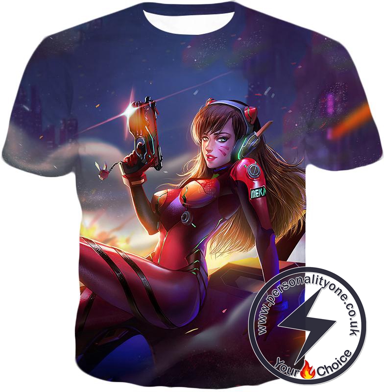 Overwatch Sexy Tank Fighter D.Va T-Shirt