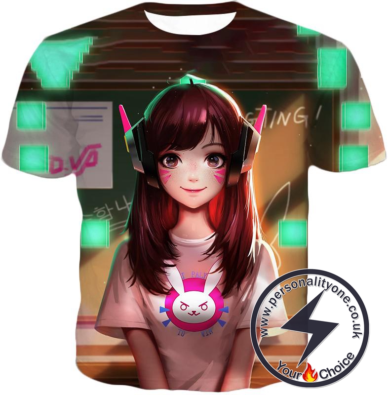 Overwatch Super Cute Overwatch Tank Agent D.Va Cool T-Shirt