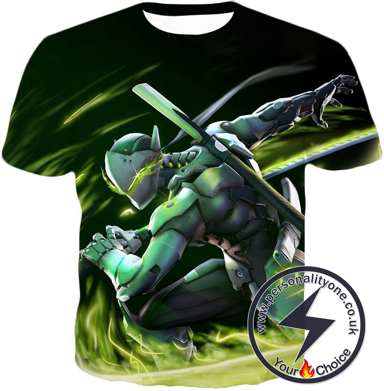 Overwatch Supercool Ninja Cyborg Genji T-Shirt