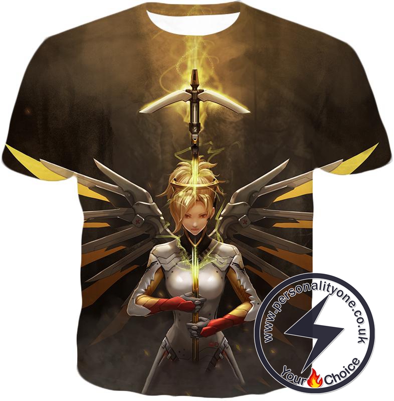 Overwatch Support Hero Valkyrie Mercy T-Shirt