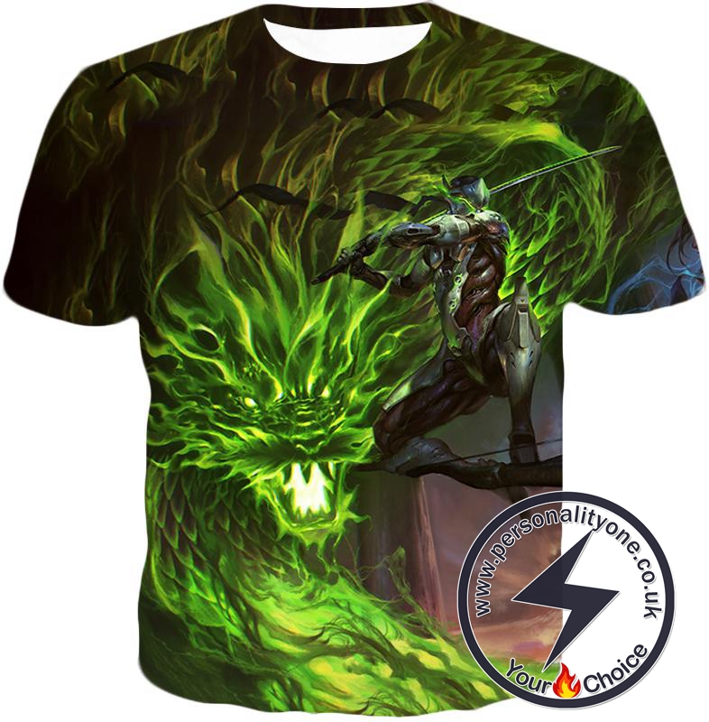 Overwatch Ultimate Fighting Ninja Cyborg Genji T-Shirt