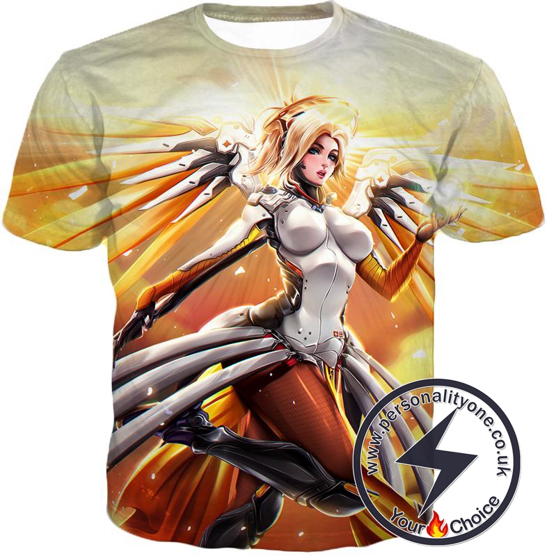 Overwatch Valkyrie Mercy Support Hero T-Shirt