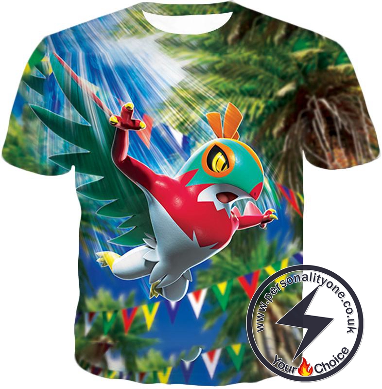 Pokemon Amazing Bipedal Bird Like Pokemon Hawlucha Cool Action T-Shirt