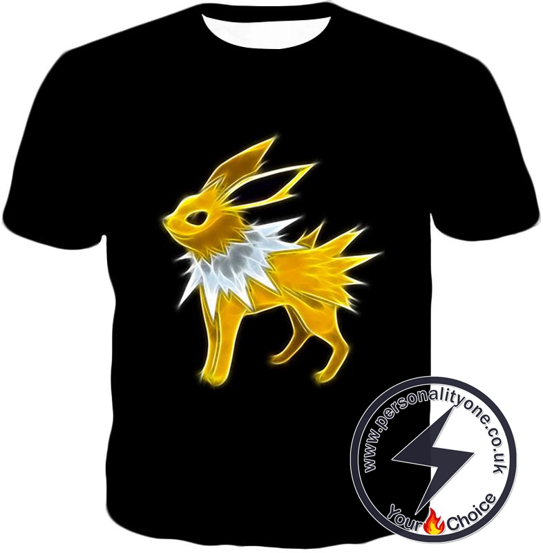 Pokemon Amazing Eevee Thunder Type Evolution Jolteon Awesome Black T-Shirt