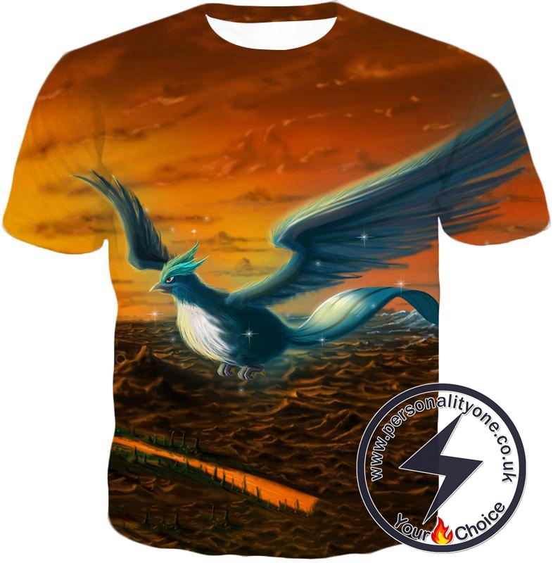 Pokemon Amazing Mystic Flying Ice Pokemon Articuno Beautiful T-Shirt