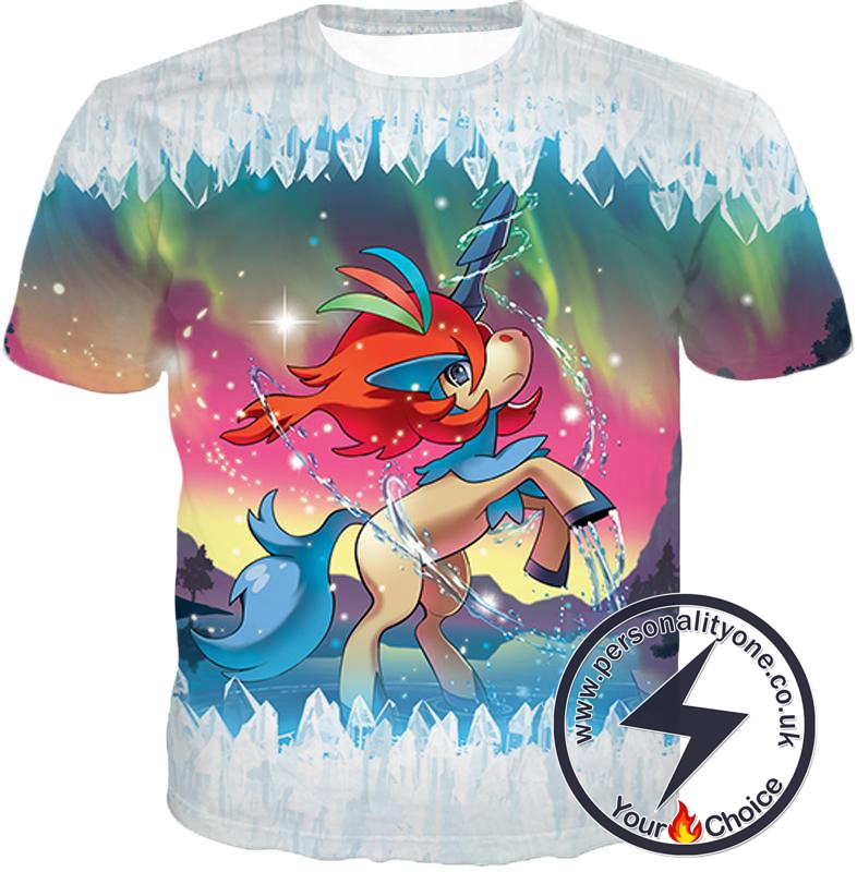 Pokemon Amazing Water Fighting Type Pokemon Keldeo Resolute Form Cool T-Shirt