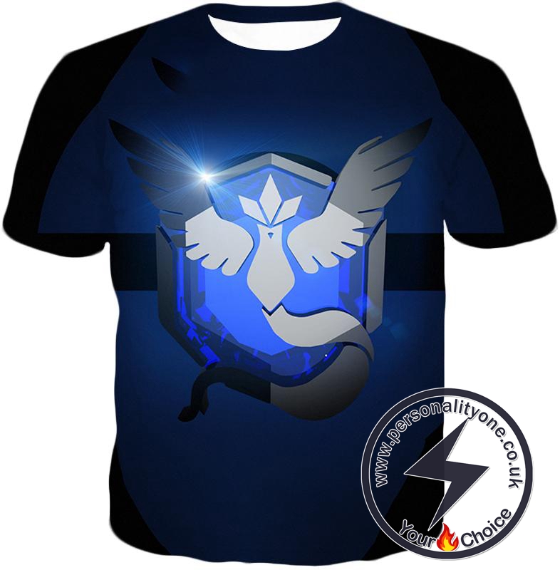 Pokemon Articuno Mystic Legendary Pokemon Logo Amazing Black T-Shirt