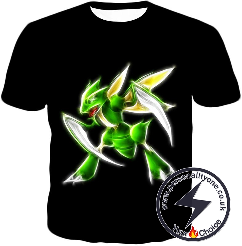 Pokemon Awesome Flying Bug Type Pokemon Scyther Cool Black T-Shirt