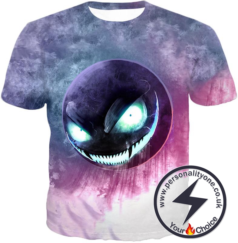 Pokemon Awesome Ghost Pokemon Ghastly Ultimate HD Graphic Anime T-Shirt