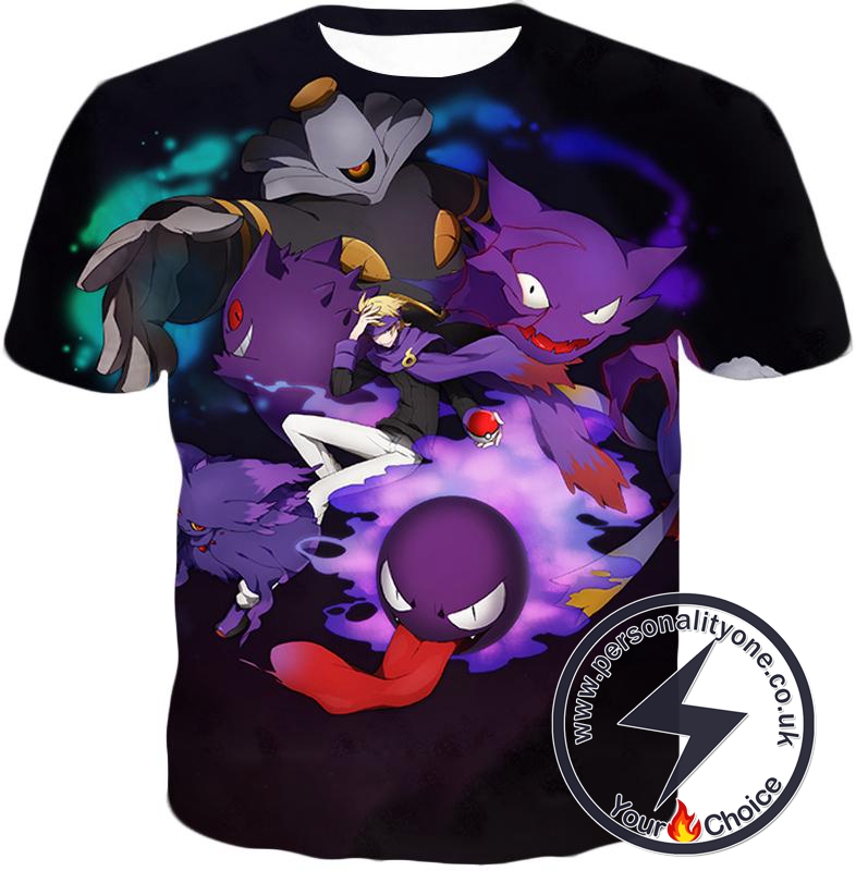 Pokemon Awesome Ghost Type Pokemons Amazing Anime T-Shirt