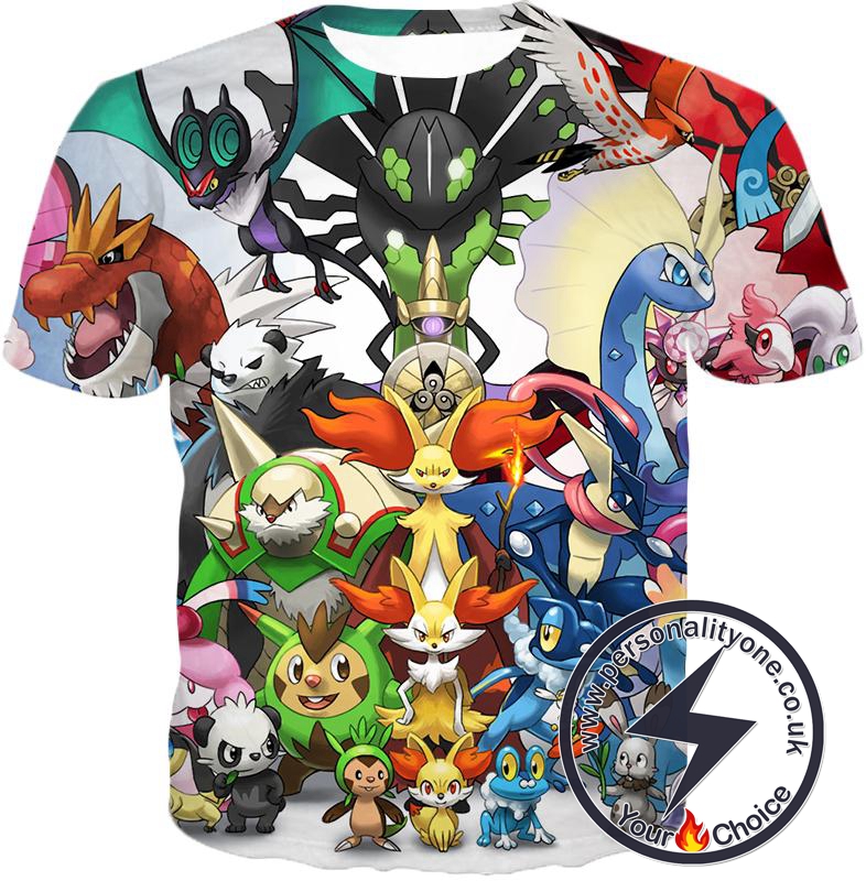 Pokemon Awesome Pokemon X and Y Series All in One Cool T-Shirt