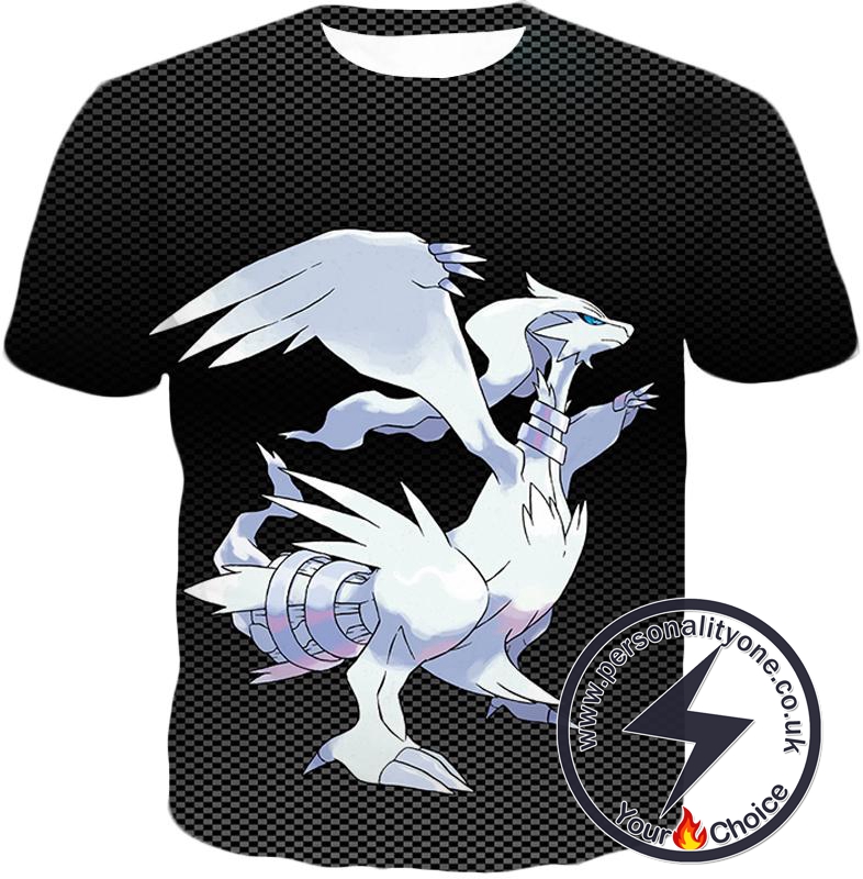 Pokemon Black and White Legendary Pokemon Reshiram Cool Black T-Shirt