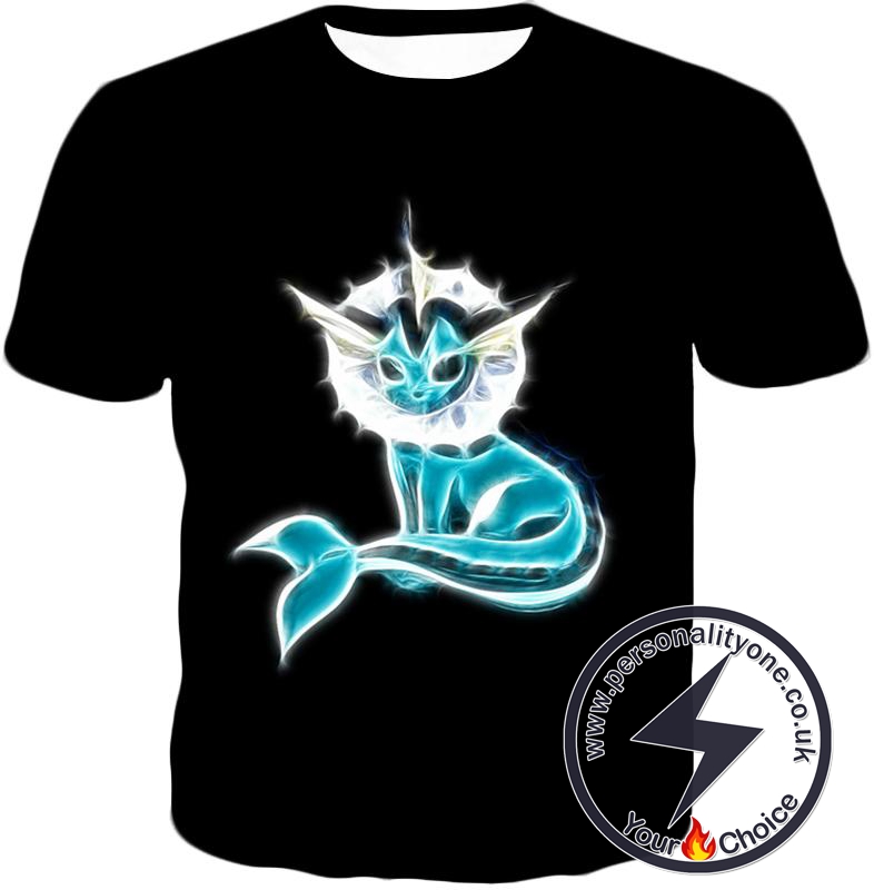 Pokemon Cool Eevee Water Evolution Vaporeon Awesome Black T-Shirt