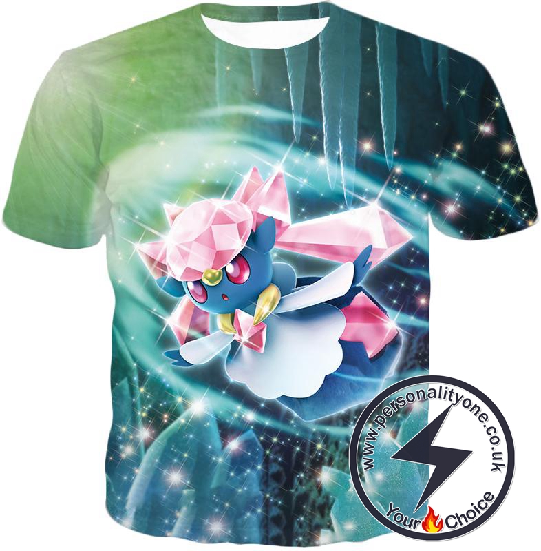 Pokemon Cool Fairy Rock Type Pokemon Diancie T-Shirt