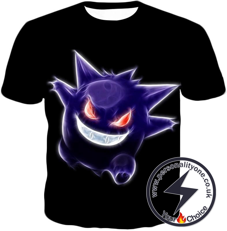 Pokemon Cool Ghost Type Pokemon Gengar Amazing Black T-Shirt