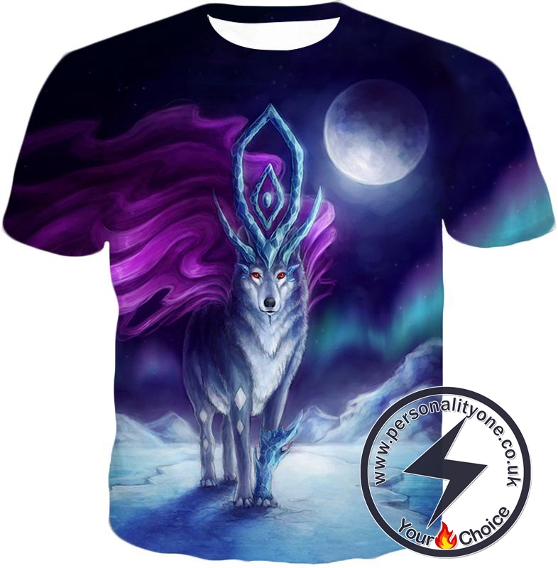 Pokemon Cool Legendary Pokemon Suicune Fanart HD Graphic Promo Anime T-Shirt