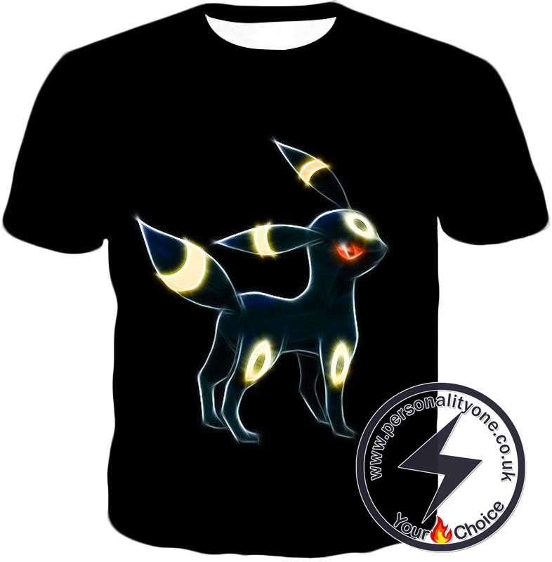 Pokemon Eevee Dark Pokemon Evolution Cool Umbreon Awesome Black T-Shirt